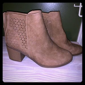 Brown booties.